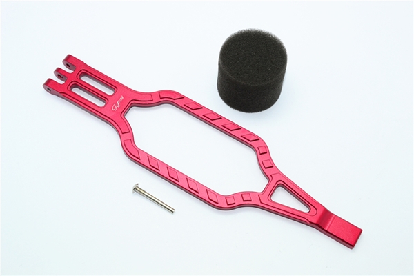 GPM Red Aluminum Battery Hold Down for TRX-4