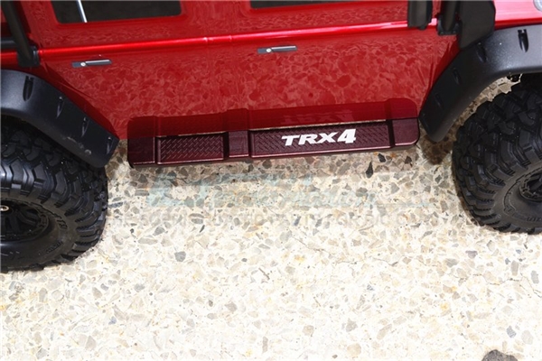 GPM Red Aluminum Side Step Rock Sliders for TRX-4