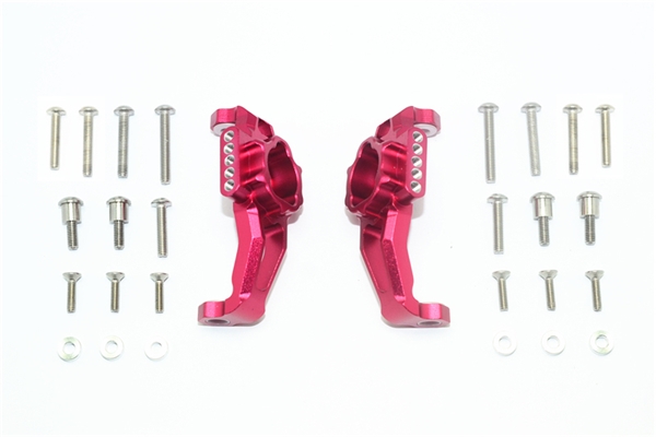 GPM Red Aluminum Adjustable Front Portal Drive Caster Blocks for TRX-4