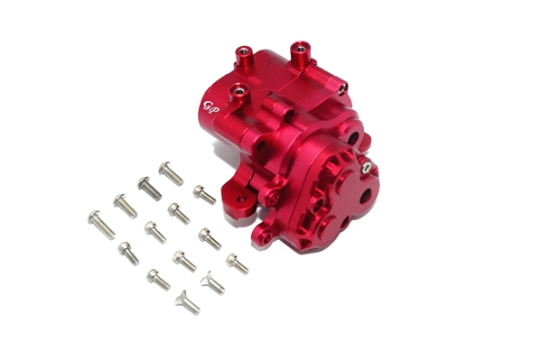 GPM Red Aluminum Center Gearbox & Cover for TRX-4