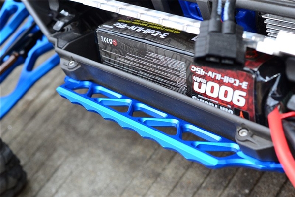 GPM Blue Aluminum Chassis Nerf Bars for X-Maxx
