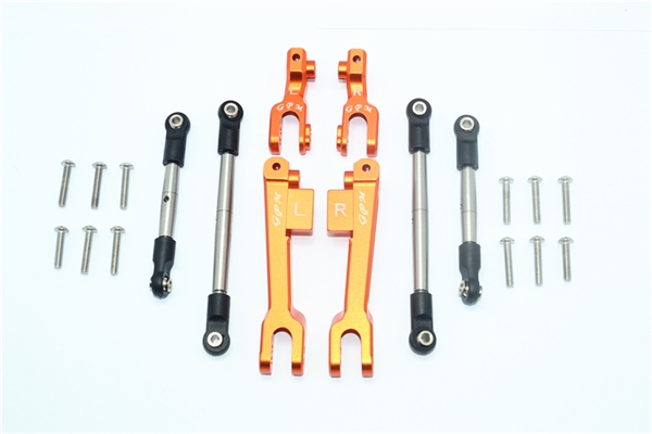 GPM Orange Aluminum Front & Rear Sway Bars w/Stainless Steel Links for UDR