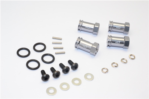 GPM Gunmetal Aluminum 17mm Extension Hubs w/12mm H