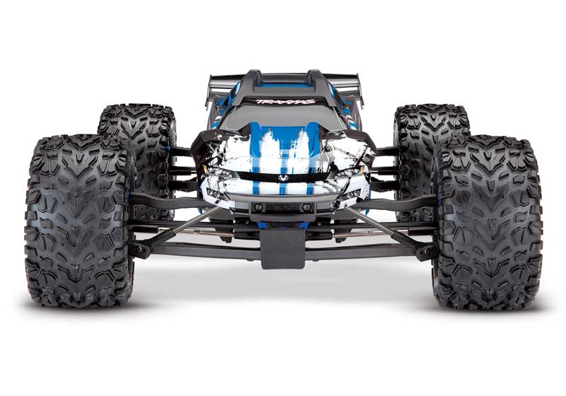 Traxxas E-Revo 2 VXL RC Monster Truck 6S LiPo & Dual Charger Combo Front View