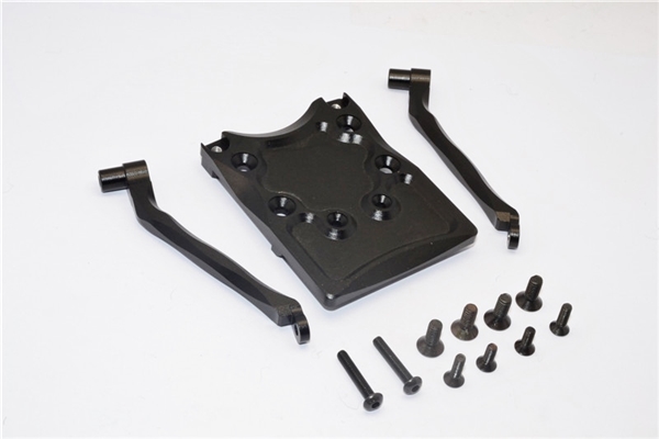 GPM Black Aluminum Rear Skid Plate Set for 2WD Stampede