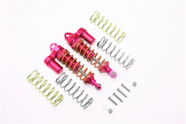 GPM Aluminum Front Adjustable Piggyback Shocks for 4x4 Slash Rustler Stampede (Red)
