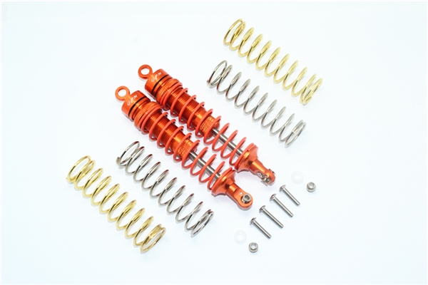 GPM Aluminum Rear Adjustable Shocks for 4x4 Slash Rustler Stampede (Orange)