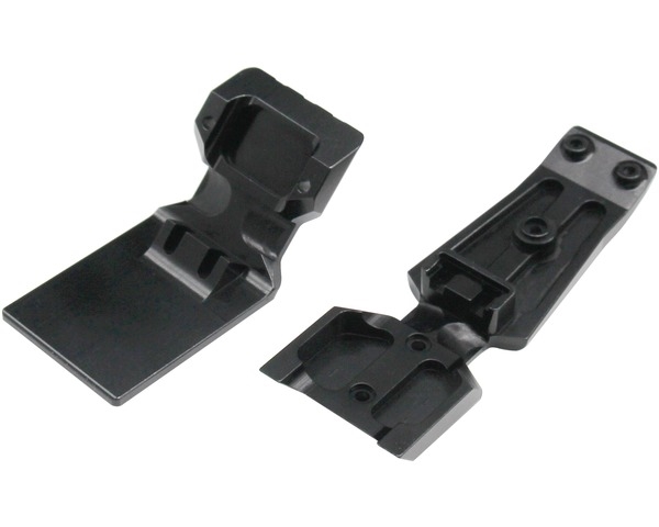 CrazyRacer Aluminium Front Skid Plate Für 1/10 E-Revo Revo – 2-teiliges Set, Blau, Für #5337
