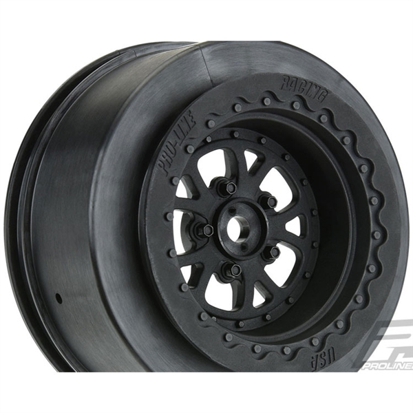 Pro-Line Pomona Drag Spec 2.2/3.0 Black Wheels for Slash 2WD Rr & 4x4 Fr/Rr