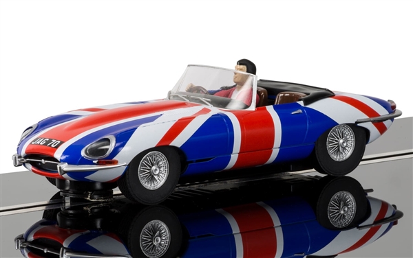 Scalextric Jaguar E-Type Union Jack 1/32 Slot Car