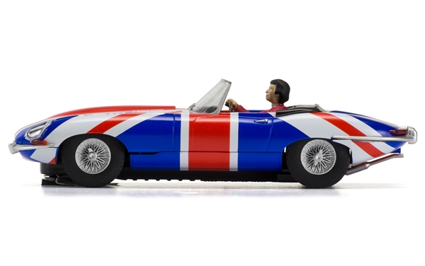 Scalextric Jaguar E-Type Union Jack 1/32 Slot Car