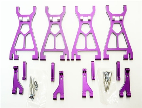 RDLogics Aluminum Heavy-Duty Suspension Arm Set (8) (Purple): Savage X