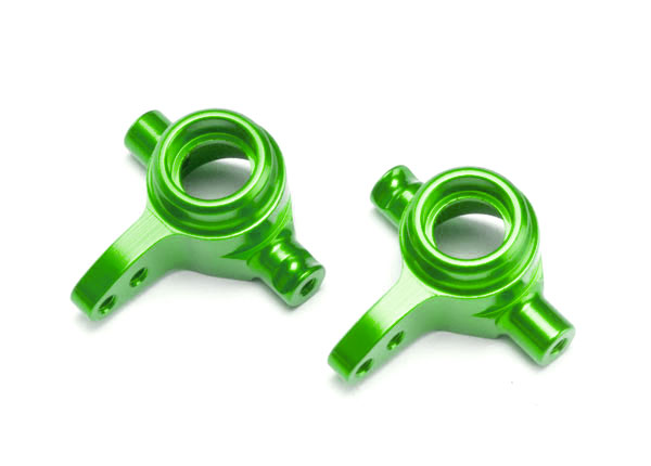 Traxxas Green 6061-T6 Aluminum Steering Blocks for 4x4 Slash Stampede Rustler (6837G)