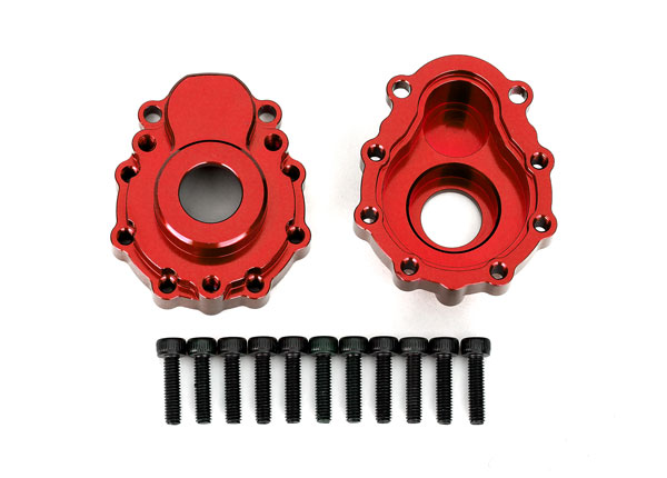 Traxxas TRX-4 TRX-6 Red 6061-T6 Aluminum Outer Portal Housings (8251R)