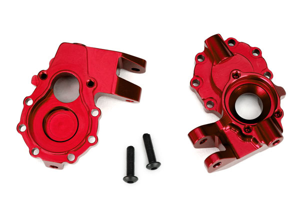 Traxxas TRX-4 TRX-6 Red 6061-T6 Aluminum Front Inner Portal Housings (8252R)