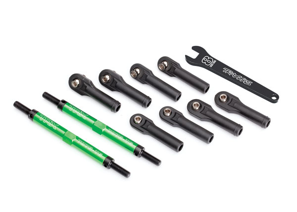 Traxxas E-Revo 2.0 Green 7075-T6 Aluminum TUBES Toe Links w/Rod