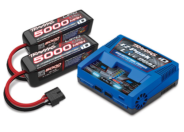 Traxxas Dual 4S 5000mAh & 2973 Dual Charger