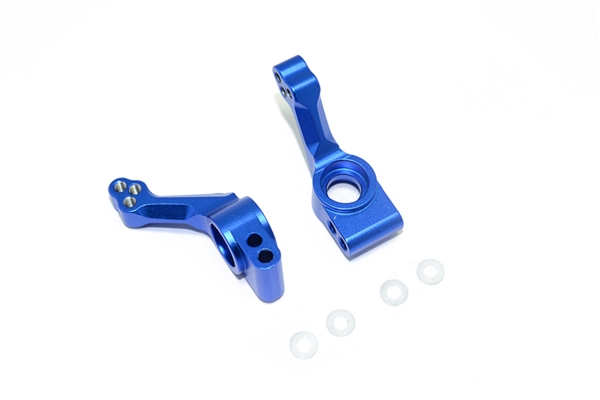 GPM Blue Aluminum Rear Stub Axle Carriers for 2WD