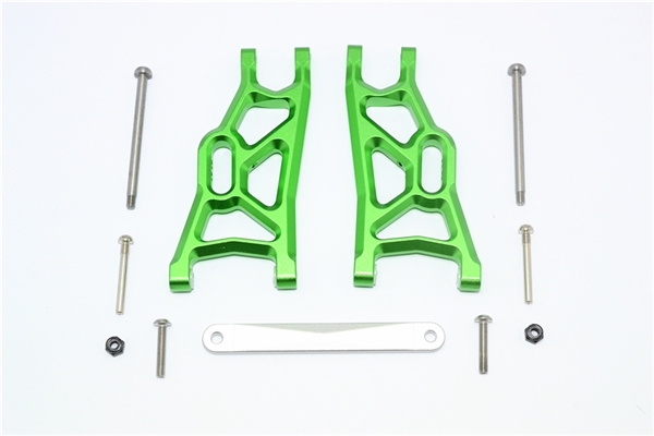 GPM Green Aluminum Front Suspension Arms fits 2WD Stampede Rustler