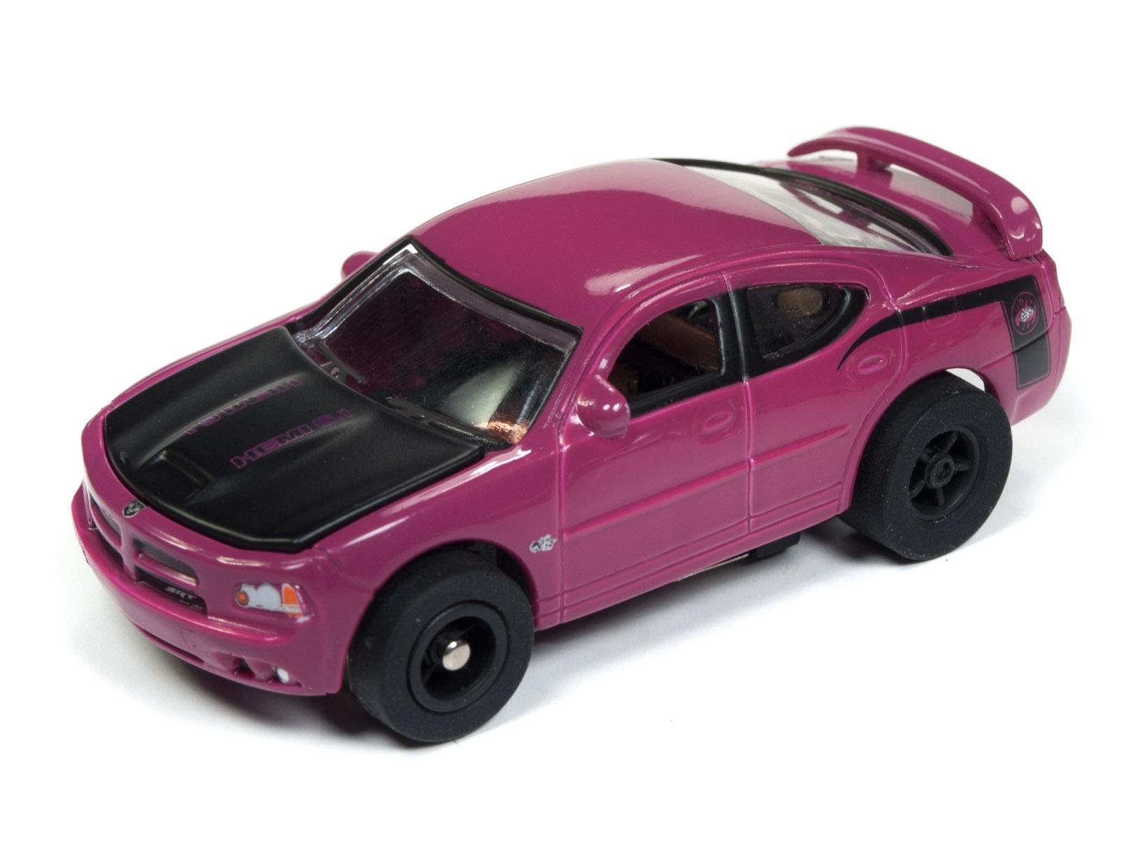 Auto World X-Traction 2006 Dodge Charger SRT8 Super Bee Purple HO Slot Car (SC332-4)