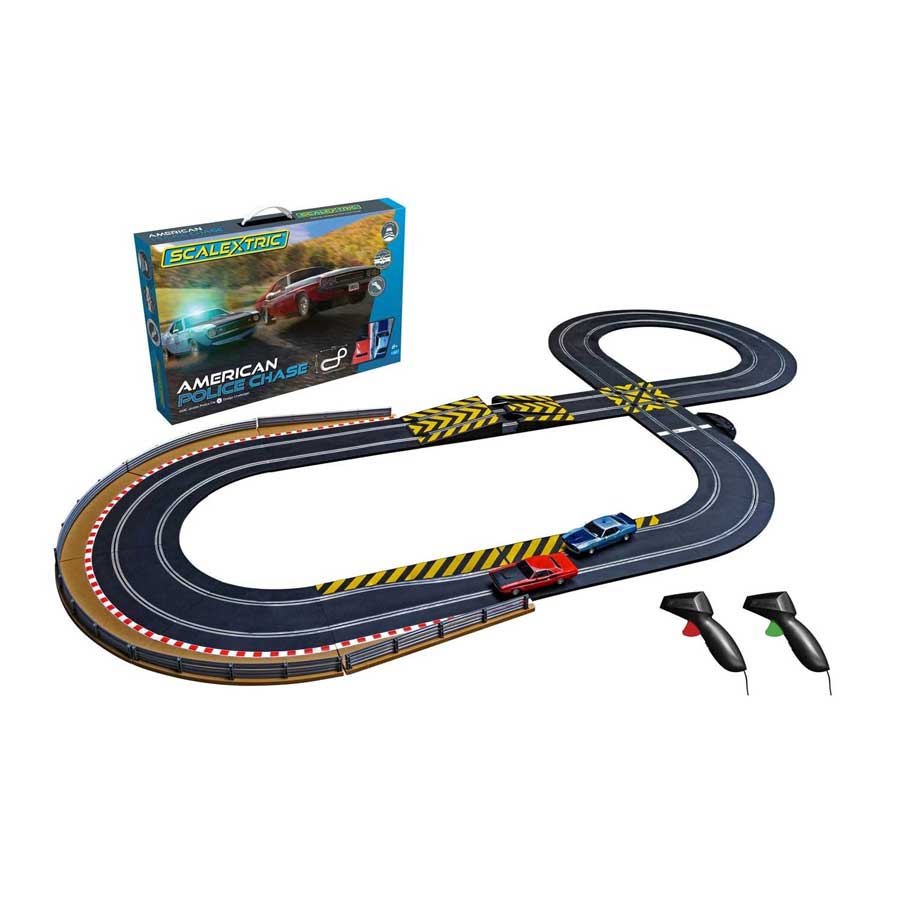 Scalextric American Police Chase Javelin v Challenger 1/32 Slot Car Track Set (C1405T)