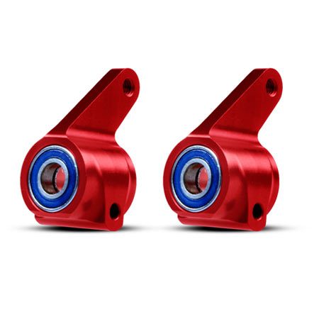 Traxxas Aluminum Front Steering Blocks (Red): Stam