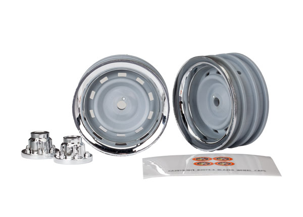 Traxxas TRX-4 Blazer 1.9 Chrome Wheels w/Center Caps & Decals