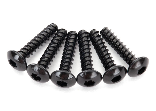 Traxxas 2.6x12mm Button-Head Self Tapping Hex Head Screws (6) (8299)