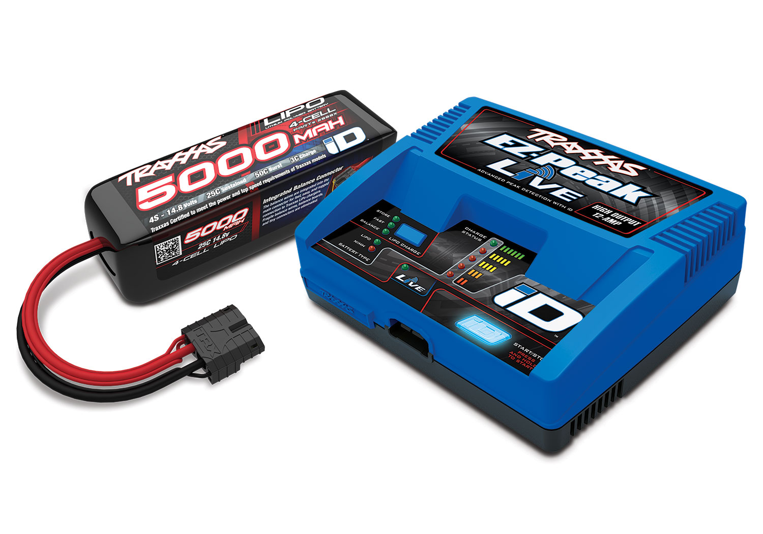 Traxxas Maxx 4S EZ-Peak Live ID Charger & 4S 5000mAh LiPo Battery Completer (2996)