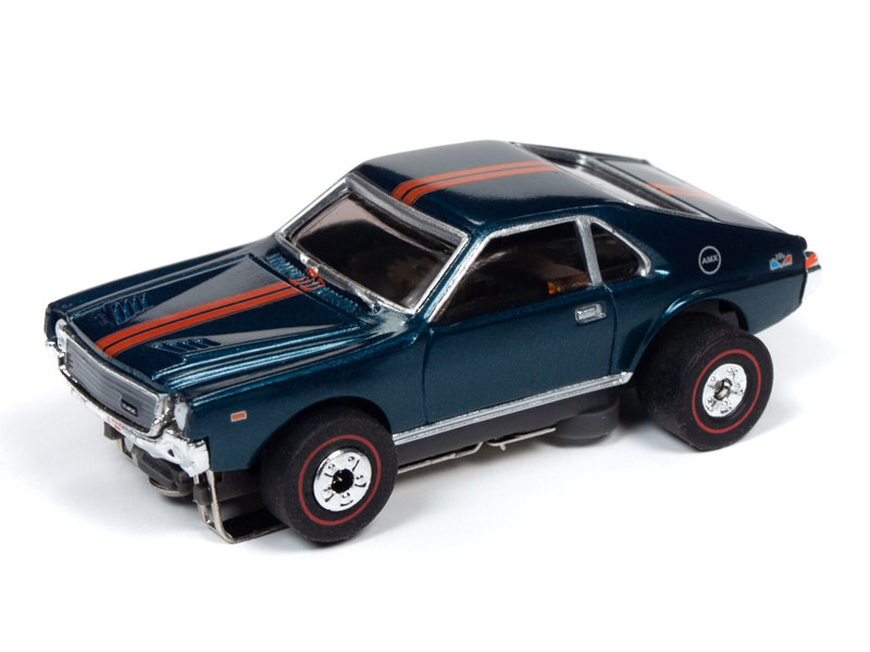 Auto World 1968 AMC AMX Blue Thunderjet HO Slot Car (SC349-4)