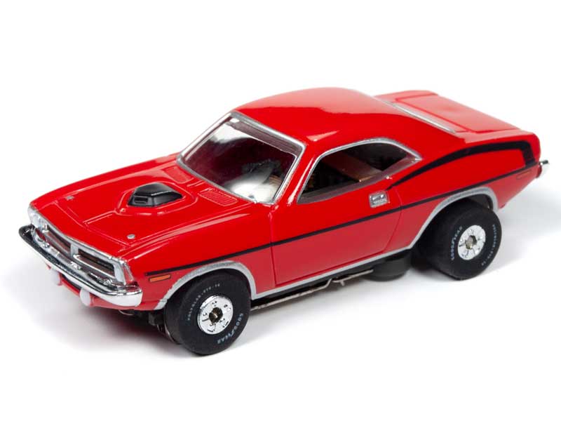 Auto World 1970 Plymouth Hemi Cuda Red Thunderjet HO Slot Car (SC350-3)