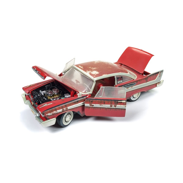 オートワールド　クリスティーン　プリマス　フューリー　限定　クロームバージョン！ Auto World 1/18 Die Cast Christine 1958 Plymouth Fury Dirty