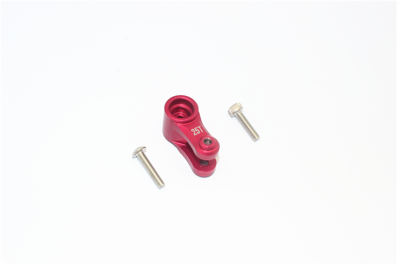 GPM Red Aluminum 25T Steering Servo Horn for Traxxas Maxx 4S (TXMS025T-R)