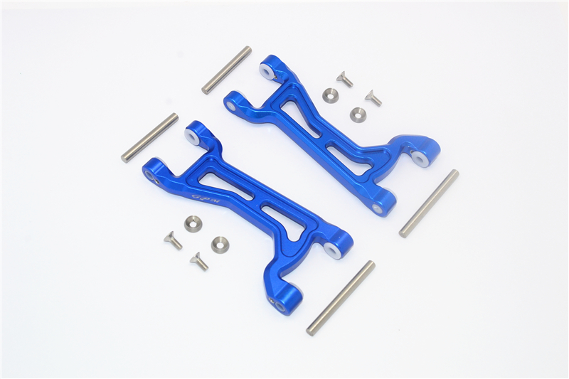 GPM Blue Aluminum Upper Fr/Rr Suspension Arms for Traxxas Maxx 4S (TXMS054F-R-B)