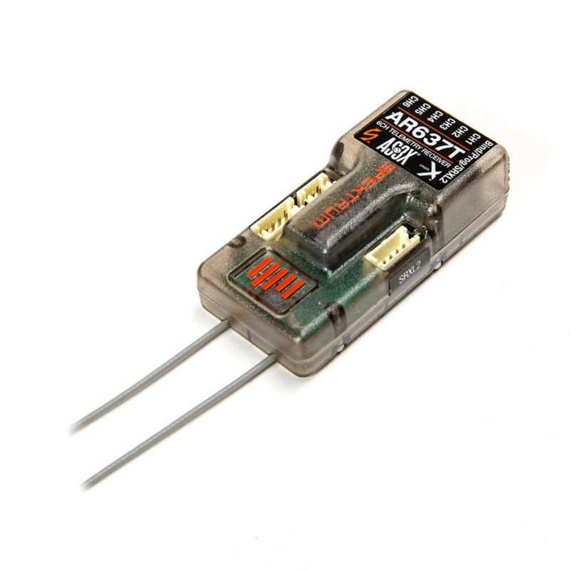Spektrum AR637T 6-Ch SAFE & AS3X Telemetry Receiver | Spektrum