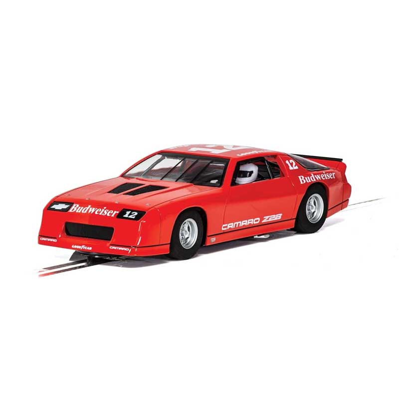 厳選スロットカー　Scalextric CAMARO:used Scalextric Chevrolet Camaro Z28 Red IROC-Z Budweiser 1/32 Slot Car