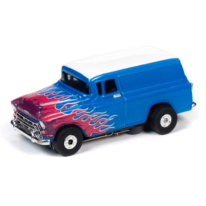 Auto World 1957 Chevrolet Suburban Thunderjet Flames R29 HO Slot