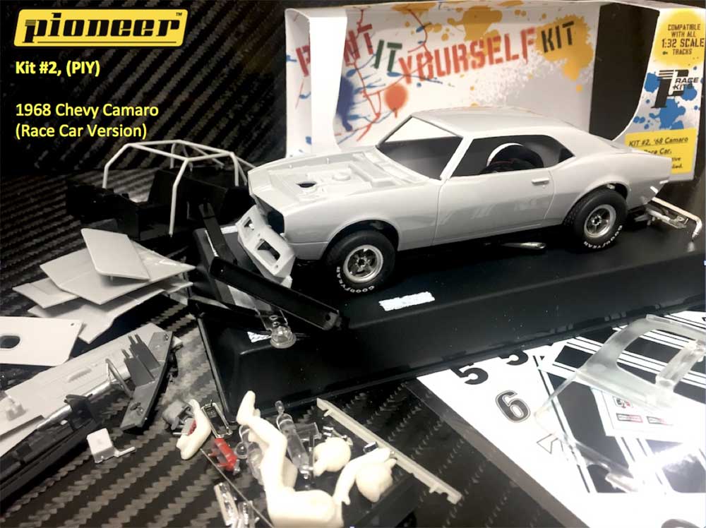 Pioneer 1968 Chevy Camaro Race Car Paint It Yourself PIY Kit 1/32 Slot Car KIT2