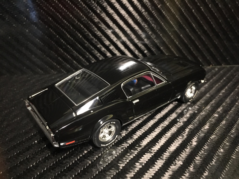 Pioneer 1968 Black Ford Mustang Fastback GT Route 66 1/32 Slot Car P056