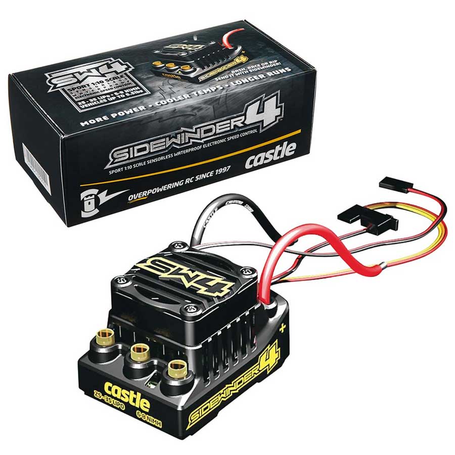 ラジコンパーツ4 ESC Castle Creations Sidewinder 4 Sensorless Waterproof ESC | Castle