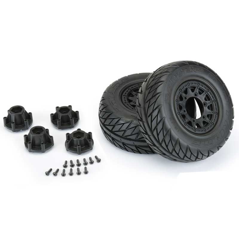 SCトラック用タイヤ　プロライン Pro-Line Street Fighter SC Tires on Raid 6x30 12mm Hex Wheels for