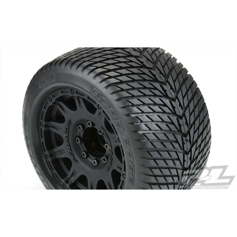 Pro-Line Road Rage 3.8 Tires on Raid 8x32 17mm Removable Hex Wheels (1177-10)