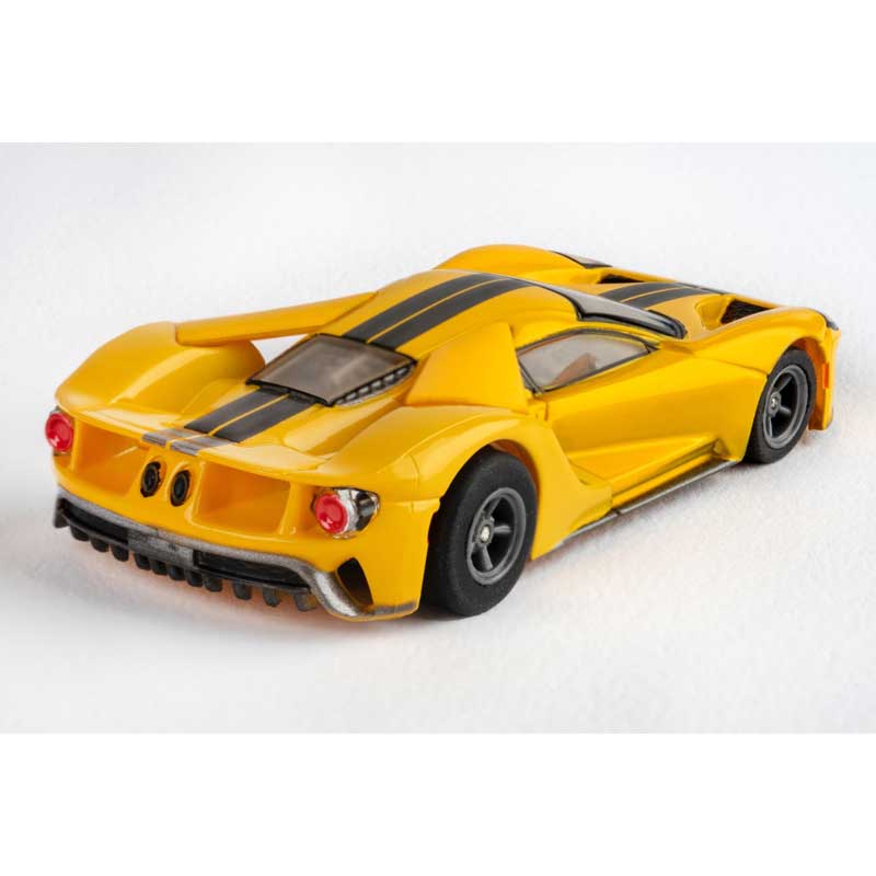 AFX Ford GT Triple Yellow Mega G+ HO Slot Car | AFX 22029 | AFX