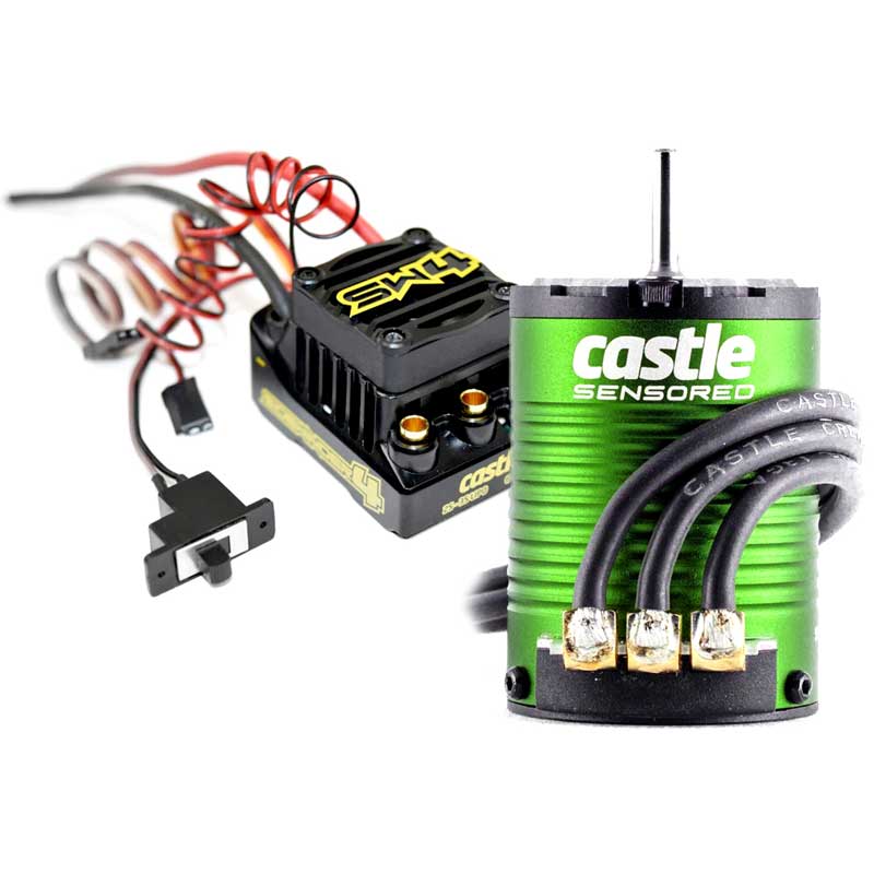 Castle Creations Sidwinder SW4 Waterproof ESC & 1410-3800Kv Brushless Motor Combo (010-0164-05)