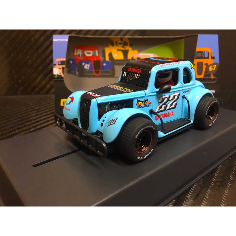 Pioneer 1934 Ford Coupe Legends Racer #22 Blue 1/32 Slot Car