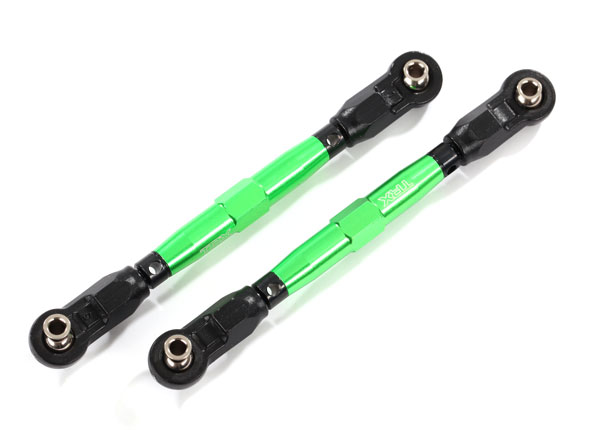 Traxxas Maxx Front TUBES Green 7075-T6 Aluminum Toe Links (88mm) w/Rod Ends & Wrench (8948G)