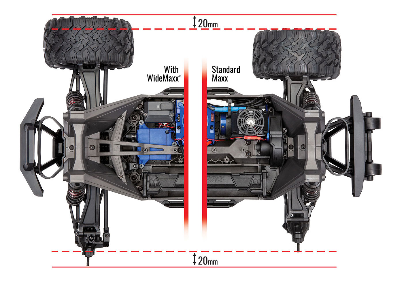 Traxxas Maxx 4S Green WideMaxx Suspension Kit  - Includes Front & Rear Suspension Arms, Front Toe Links, Rear Shock Springs (8995G)