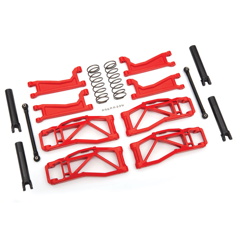 Traxxas Maxx 4S Red WideMaxx Suspension Kit  - Includes Front & Rear Suspension Arms, Front Toe Links, Rear Shock Springs (8995R)