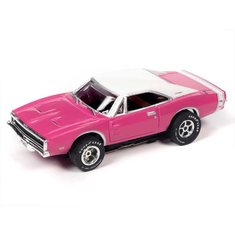 Auto World 1970 Dodge Charger R/T Pink Xtraction R30 HO Slot Car (SC354-2)