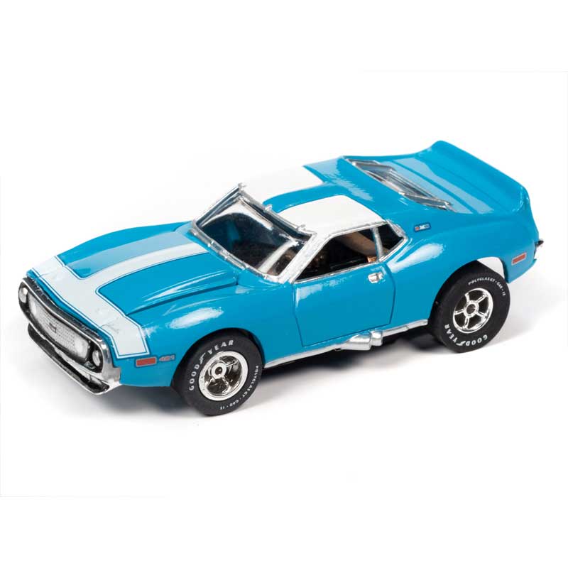 Auto World 1971 AMC Javelin Blue Xtraction R30 HO Slot Car (SC354-3)